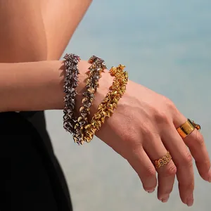 Trendy Stainless Steel Heart Charm Bracelet For Women Multi Pendant Adjustable Chain Minimalist Cool Jewelry Gift