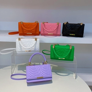 Women Fashion Chevron Quilted Shoulder Bag With Braided Handle Golden Hardware Minimalist Crossbody Small Square Handbag