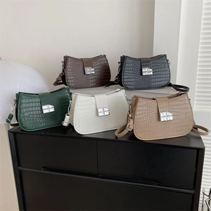 Elegante Damen Schultertasche Mit Krokodilmuster Nischendesign PU Leder Umhängetasche Mode Quadratische Handtasche Geschenk