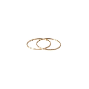 Minimalist stackable gold sandblasted matte thin rings set for women daily wear
