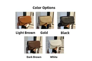 Detailed color selection showing five variations of the chic crossbody square bag
