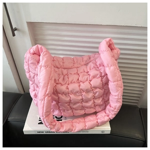 Women Quilted Puffer Cloud Bag Nylon Large Capacity Shoulder Crossbody Bag Casual Korean Style Handbag For Women Daily
