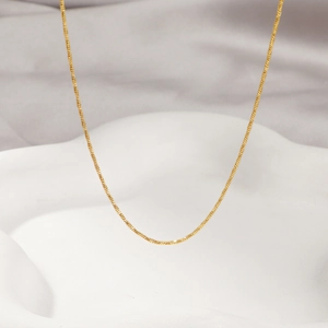 Collier chaîne torsadée en acier titane plaqué or 18K pour la création de bijoux DIY