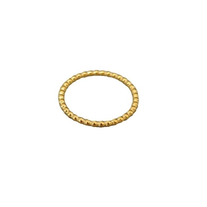 Bague perlée minimaliste en acier inoxydable plaqué or 18K au design élégant et chic