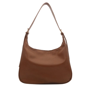 Minimalistische Hobo-Tasche in Karamellbraun mit großem Fassungsvermögen und verstellbarem Riemen