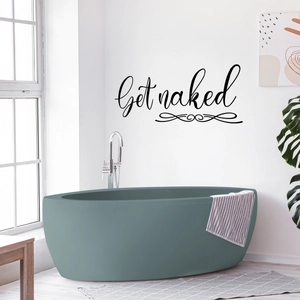 Moderner Wandaufkleber 'Get Naked' für Badezimmer und Badewanne zur Dekoration