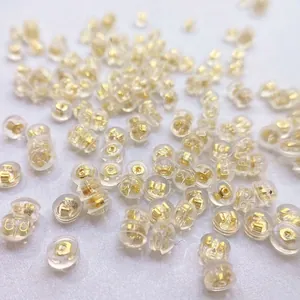 Transparante Siliconen Oorbel Sluitingen Veilige Koperen Metalen Kern Oorbel Stoppers Comfortabele Achterkant Voor Oorknopjes Sieraden