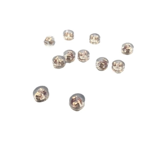Siliconen oorbel achterkantjes met roségouden metalen kern voor sieraden