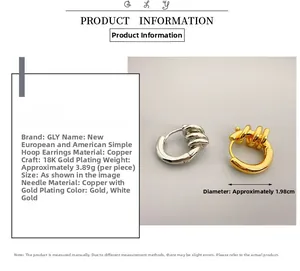 Spécifications détaillées des boucles d'oreilles créoles torsadées plaquées or 18 carats