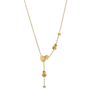 Vintage gold 18K tassel necklace featuring multiple laser-cut Wu Lou gourd pendants