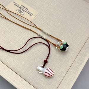 Vintage Enamel Vase Pendant Necklace Copper Ethnic Style Adjustable Long Rope Chain Artistic Jewelry For Women