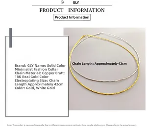 Détail de la chaîne serpent en cuivre de 42cm avec placage or 18K et platine