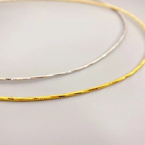 Collier minimaliste en laiton plaqué or 18 carats et argent pour femmes