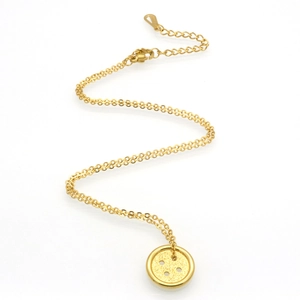 Mode Roestvrijstalen Knoop Hanger Ketting Voor Vrouwen Mat Gezandstraald Geometrische Ronde Knoop Charm Verstelbare Ketting Sieraden Cadeau