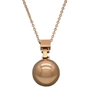 Minimalistische Roestvrijstalen Bol Hanger Halsketting Vacuüm Vergulde Ronde Bal Sieraden Voor Vrouwen Moderne Industriële Mode Ketting Accessoire