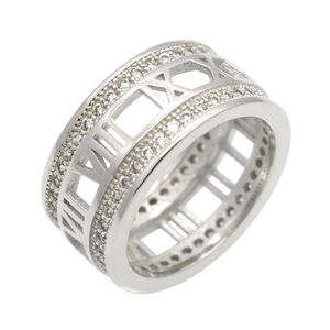Eleganter 316L Edelstahl Hohl Römische Ziffern Ring Mit Funkelnden Strasssteinen Modeschmuck Für Damen