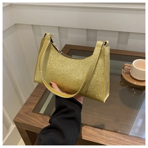 Sac Sous Le Bras À Paillettes Pour Femmes Sac À Épaule Étincelant En Cuir PU Mode Style Coréen Pochette De Fête