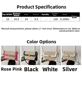 Detailed size chart showing dimensions for the stylish woven straw crossbody bag