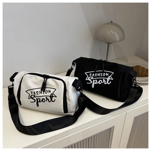 Sacs bandoulière Fashion Sport en tissu Oxford noir et blanc, style oreiller moderne