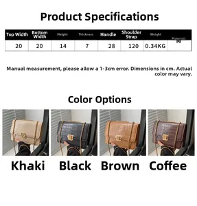 Spécifications détaillées et options de couleurs du sac bandoulière à motif crocodile