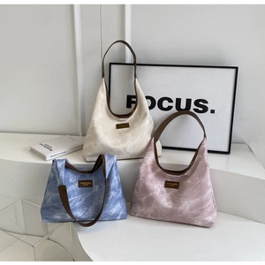 Sac à Bandoulière Hobo Vintage pour Femmes avec Texture Marbrée Grande Capacité Sac Fourre-Tout Retro Garniture en Cuir Loisirs