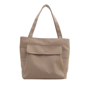 Sac fourre-tout minimaliste en toile kaki pour homme avec grande poche frontale et anses