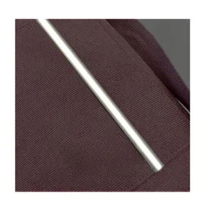 Macro shot of vertical ribbed knit texture with high-brightness reflective strip design