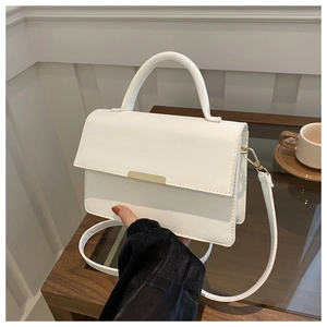 Sac à Main Élégant en Cuir PU pour Femmes Sac à Bandoulière Carré Minimaliste Pochette à la Mode Polyvalente Quotidienne