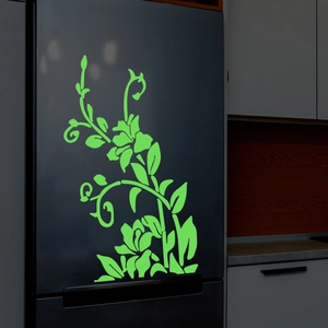 Luminous Flower Vine Wall Stickers Glow In The Dark PVC Iridescent Floral Decals For Fridge Living Room Home Decor