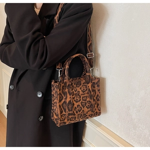 Sac fourre-tout léopard vintage avec sangle réglable pour l'épaule ou en bandoulière