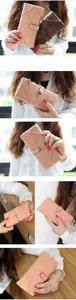 Detail der langen Damen-Brieftasche aus Wildleder-Imitat mit Spitzenborte und Druckknopf
