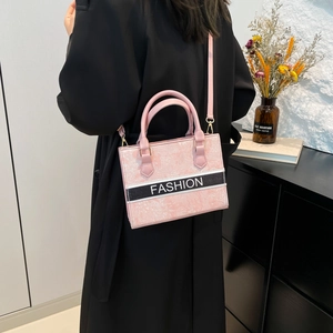 Borsa tote rosa ricamata con cinturino Fashion e tracolla rimovibile alla moda
