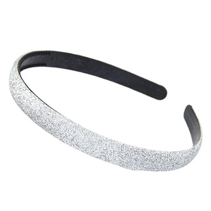 Serre-Tête En Plastique Pailleté Étincelant Avec Dents Antidérapantes Bandeau Mince Pour Femmes Filles Fête Accessoires Cheveux