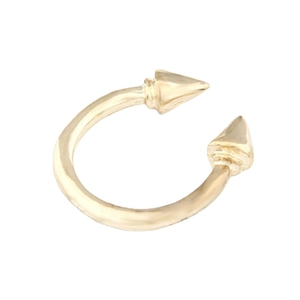 Punk Alloy Spike Rivet Open Adjustable Ring Minimalist Geometric Jewelry Accessory For Women Men