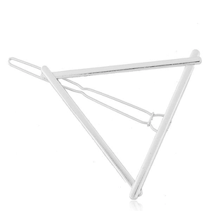 Barrette à cheveux triangle en argent minimaliste avec design géométrique en métal chic