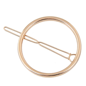 Pinces à Cheveux Géométriques en Alliage Minimalistes Femmes Or Argent Circulaire Triangle Infini Lune Forme Queue de Cheval Bijoux