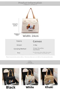 Tableau des tailles du sac en toile chien avec dimensions et options de portage
