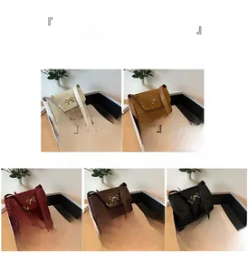 Mini sacs bandoulière gaufrés crocodile en cinq couleurs avec fermoir nœud doré