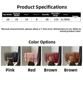 Tableau des tailles et dimensions détaillées pour le sac à bandoulière en cuir PU