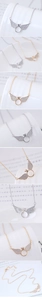 Détails des colliers ailes d'ange S925 avec zircons en finitions dorée et argentée
