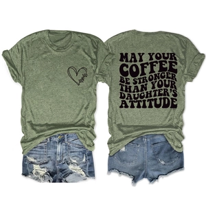 Olive green mom t-shirt with heart graphic and bold back lettering detail flat lay