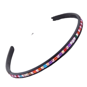 Strass Stirnband Schlankes Harz Haarband Mit Anti-Rutsch Zaehnen Koreanischer Stil Eleganter Haarschmuck Fuer Frauen Maedchen