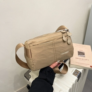 Waterproof Nylon Crossbody Bag For Women Multi Compartment Large Capacity Lightweight Travel Shoulder Bag Urban Casual Style
