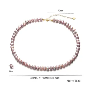 Lustrous 8mm natural freshwater pearl necklace with silver heart pendant and extension