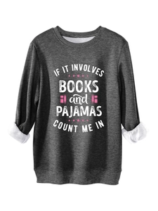 Détail de la doublure polaire chaude et du slogan sur le sweat-shirt gris foncé