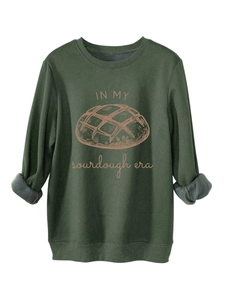 Détail de la doublure polaire épaisse à l'intérieur du sweat Sourdough Era vert forêt