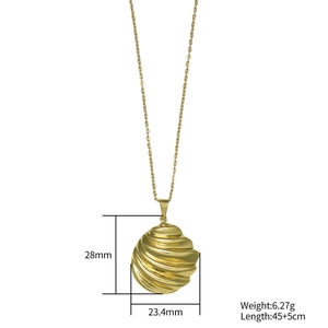 Goldene Muschelkette mit strukturierter Oberfläche inklusive Größen und Gewicht