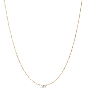 Minimalist 1.6mm gold stainless steel cable chain necklace with semi-circle fringe