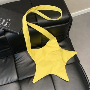 Sac à Épaule en Forme d'Étoile pour Femmes Polyester Surpiqûres Sac Bandoulière Y2K Mode de Rue Sac à Main Femme