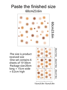 Detailed size specifications for sun flower wall stickers set of six sheets 15x20cm each
